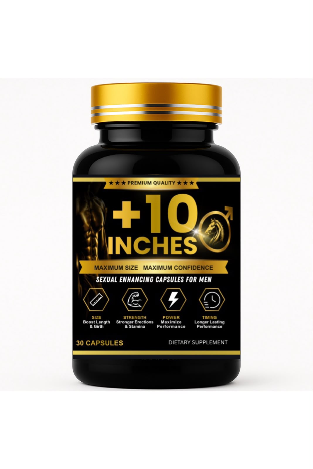 +10 Inches Premium Male Enhancement Dietary Supplement
