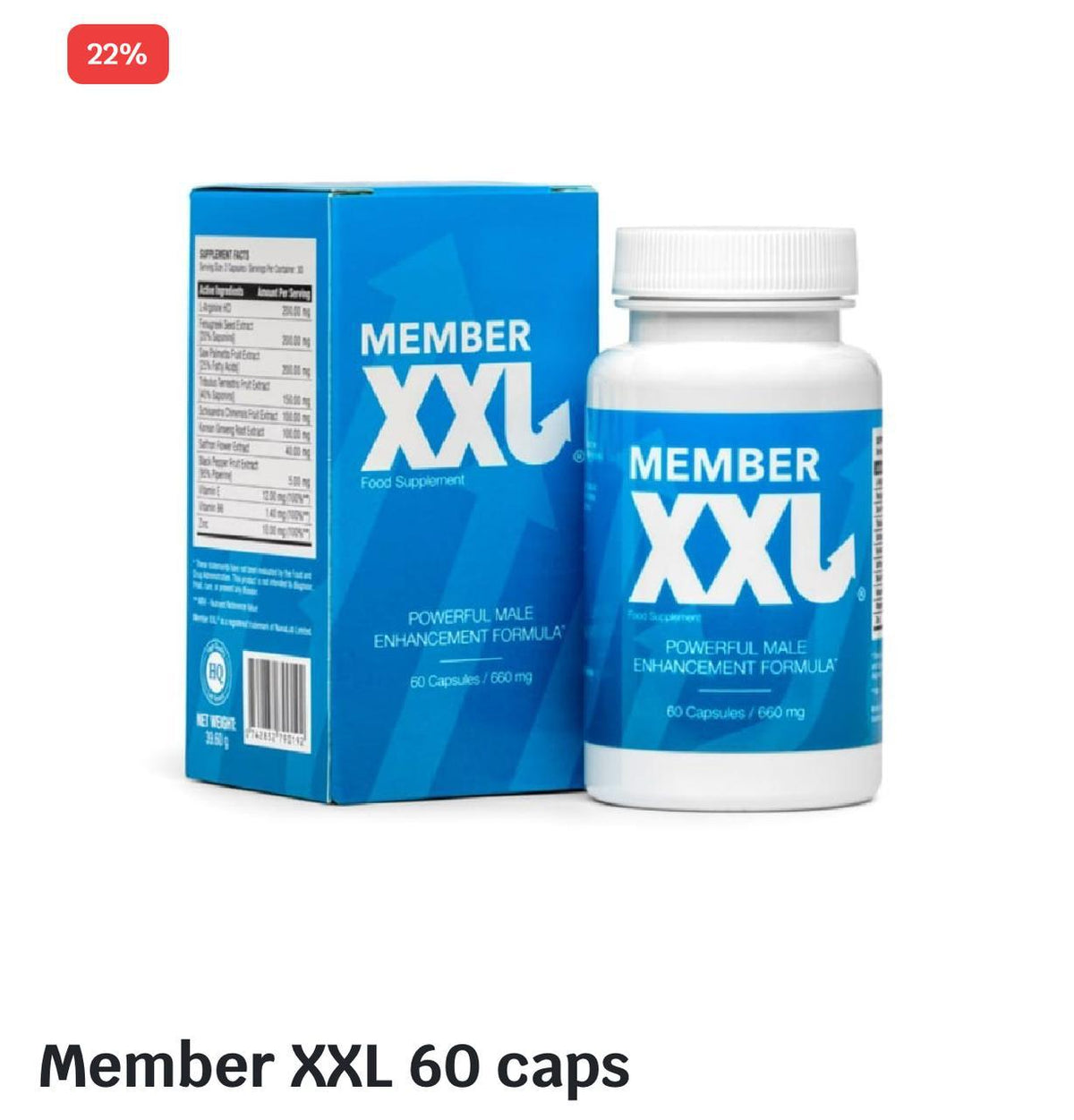 Member XXL Powerful Male Enhancement Formula Capsules